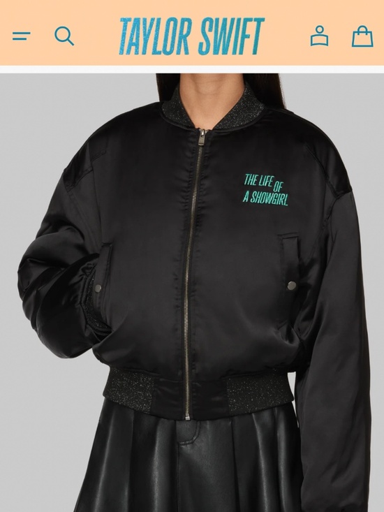 Taylor Swift Jackets & Blazers - Taylor Swift "Got a Wi$hli$t" Bomber Jacket Black Satin size Large BRAND NEW